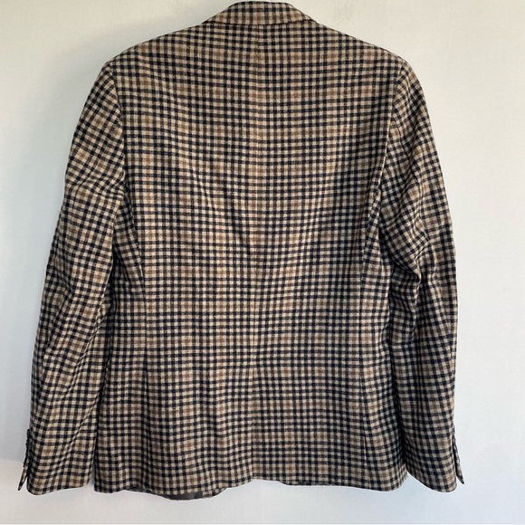 Ben Sherman 100% Wool Men’s Blazer Suit Jacket Camden Skinny Fit Gingham 40R - Picture 2 of 12